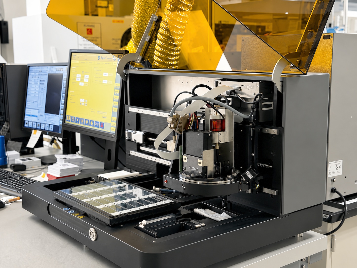 QCPRECISE™ instrument printing a precision mask onto a tissue slide